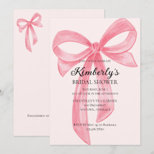 Koketten-Bogen Rosa Brautparty Einladung