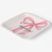 Koketten-Bogen Rosa Brautparty Pappteller (Gewinkelt)
