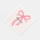 Koketten-Bogen Rosa Brautparty Serviette (Ecke)