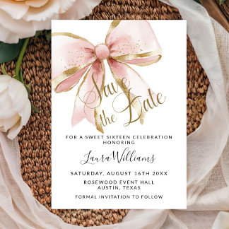 Koketten-Bogen Save The Date Sweet Sixteen Einladung