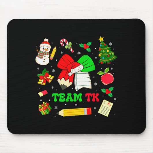 Koketten-Bogen-Team Tk-Weihnachten-Übergangs-Kinde Mousepad (Vorne)