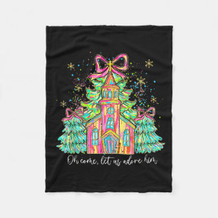 Koketten-Bogen-Weihnachtsbaum Jesus Oh Komm Lasst Fleecedecke