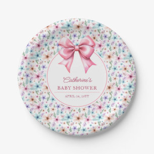 Koketten-Bogen-Wildblumen Elegante Blumen Pappteller