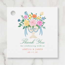 Koketten Charme Florale handgemalte Hochzeit Geschenkanhänger