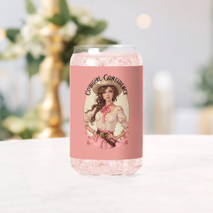 Koketten-Cowgirl Western Modeporträt Dosenglas