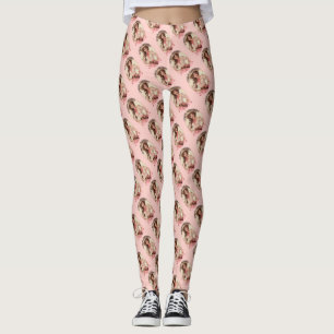 Koketten-Cowgirl-Westernmode-Porträt Leggings