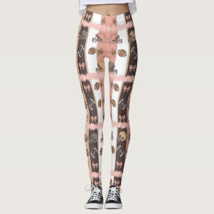 Koketten-Fußball-Schleifen-Leoparden-Muster (6) Leggings