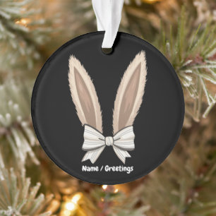 Koketten-Hasenohren mit Schleife Süßer Hase Frohe Ornament