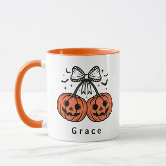 Koketten-Kürbis-Kirschen Personalisiertes Hallowee Tasse