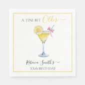 Koketten Lemon-Cocktail Ein Tini-Bit älterer Gebur Serviette (Vorderseite)