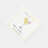 Koketten Lemon-Cocktail Ein Tini-Bit älterer Gebur Serviette (Ecke)