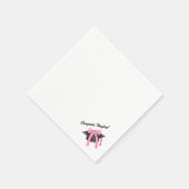 Koketten-Rosa-Blow-Abschlussfeier Serviette (Ecke)