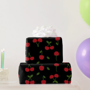 Koketten roten Süßkirschenmuster Geschenkpapier