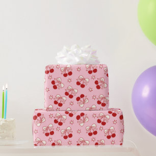 Koketten roten Süßkirschenmuster Geschenkpapier