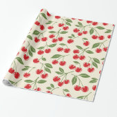 Koketten roten Süßkirschmuster Geschenkpapier (Ungerollt)