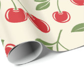 Koketten roten Süßkirschmuster Geschenkpapier (Rolleneckpunkt)