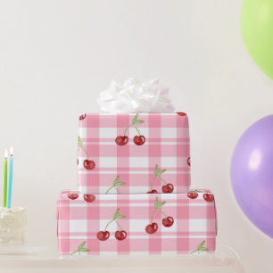 Koketten roten Süßkirschmuster Geschenkpapier