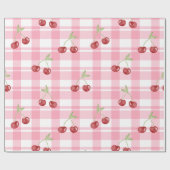 Koketten roten Süßkirschmuster Geschenkpapier (Flach)