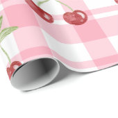 Koketten roten Süßkirschmuster Geschenkpapier (Rolleneckpunkt)