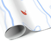 Koketten roten Süßkirschmuster Geschenkpapier (Rolleneckpunkt)