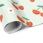 Koketten roten Süßkirschmuster Geschenkpapier (Rolleneckpunkt)