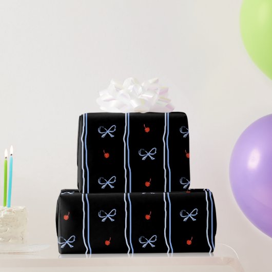 Koketten roten Süßkirschmuster Geschenkpapier (Partygeschenke)