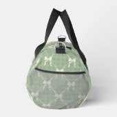 Koketten Schleifen Gingham-Muster Creme Salbeigrün Duffle Bag (Rechts)