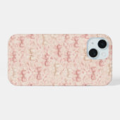 Koketten-Schleifen-Muster iPhone 15 Hülle (Rückseite (Horizontal))