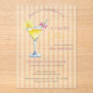 Koketten Zitronencocktail Ein Tini bisschen älter  Acryleinladungen