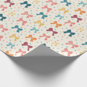 Kokettenbandmuster mit Punkten Geschenkpapier (Ecke)