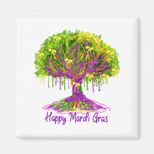 Kokettenbogen Frohe Mardi-Gras-Baum-Perlen Karneva Magnet