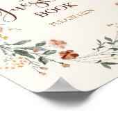 Kokettenbogen Herbst-Wildblumen-Braut-Shower Poster (Ecke)