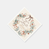 Kokettenbogen Herbst-Wildblumen-Braut-Shower Serviette (Ecke)