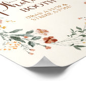 Kokettenbogen Herbst Wildblumen Brautdusche Poster (Ecke)