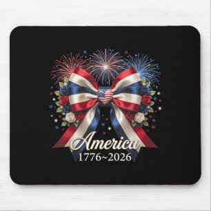 Kokettenbogen USA Herz 1776 2026 4. Juli 250. Mousepad