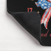 Koketter Bogen 4. Juli Mädchenhaft Amerika Patriot Mousepad (Ecke)