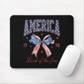 Koketter Bogen 4. Juli Mädchenhaft Amerika Patriot Mousepad (Mit Mouse)