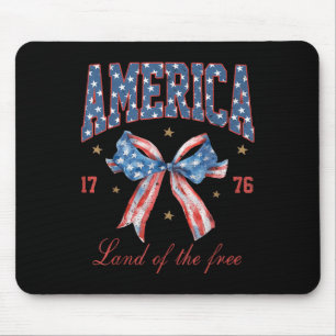 Koketter Bogen 4. Juli Mädchenhaft Amerika Patriot Mousepad