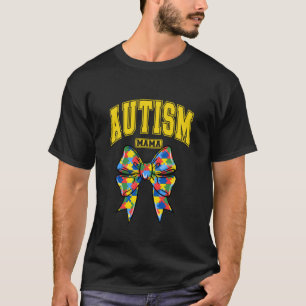 Koketter Bogen Autismus-Bewusstsein Mama T-Shirt