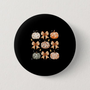Koketter Bogen Blumenkürbis Thanksgiving Rustikale Button