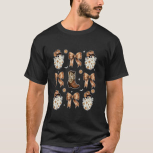 Koketter Bogen Halloween-Geist Western-Cowboystief T-Shirt