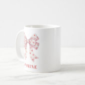 Koketter Bogen Herz Muster Valentinstag Kaffeetasse (Vorderseite Links)
