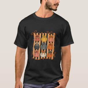 Koketter Bogen Kürbis-Saison Herbst Laub Tha T-Shirt