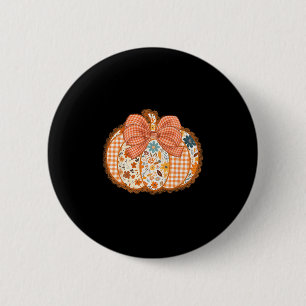 Koketter Bogen Kürbis-Saison Thanksgiving Herbst F Button