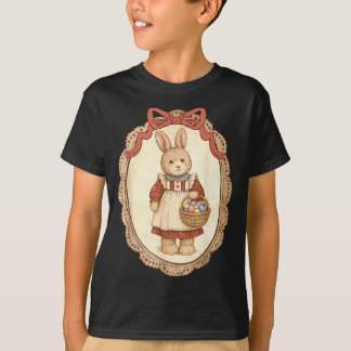 Koketter Bogen Lustiger Hase Eier Kaninchen Frohe T-Shirt
