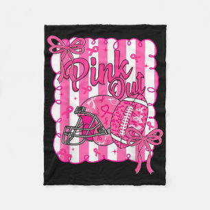 Koketter Bogen Pink Out Football Brustkrebs-Bewuss Fleecedecke