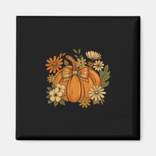 Koketter Bogen Retro-Kürbis Thanksgiving Rustikal  Magnet