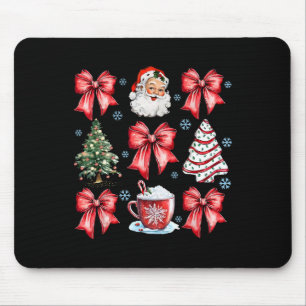 Koketter Bogen Santa Weihnachtsbaum Kuchen Zuckers Mousepad