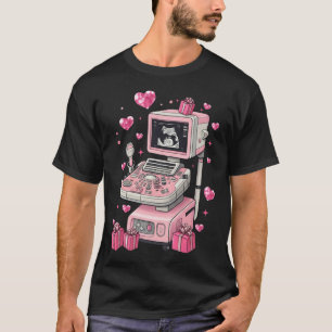 Koketter Bogen-Sonograf Valentinstag Ultraschall-T T-Shirt