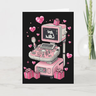 Koketter Bogen Sonographer Valentinstag Ultraschal Karte